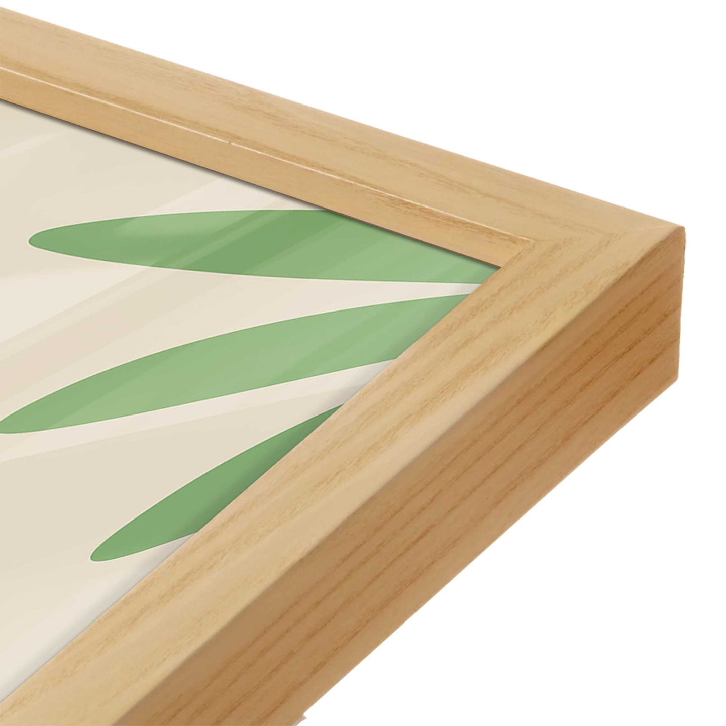 [Color:American Maple], Picture of art in a American Maple frame at an angle