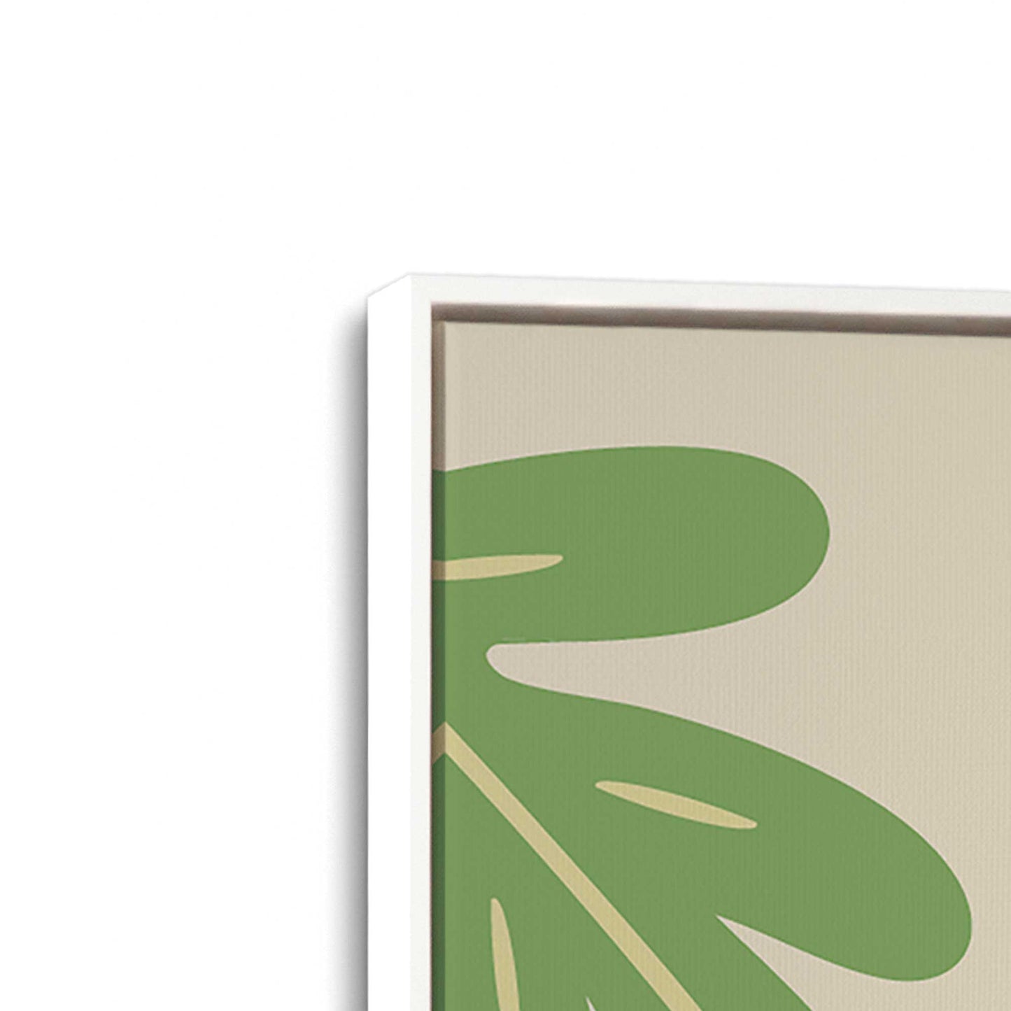 [Color:Opaque White], Picture of art in a White frame at an angle