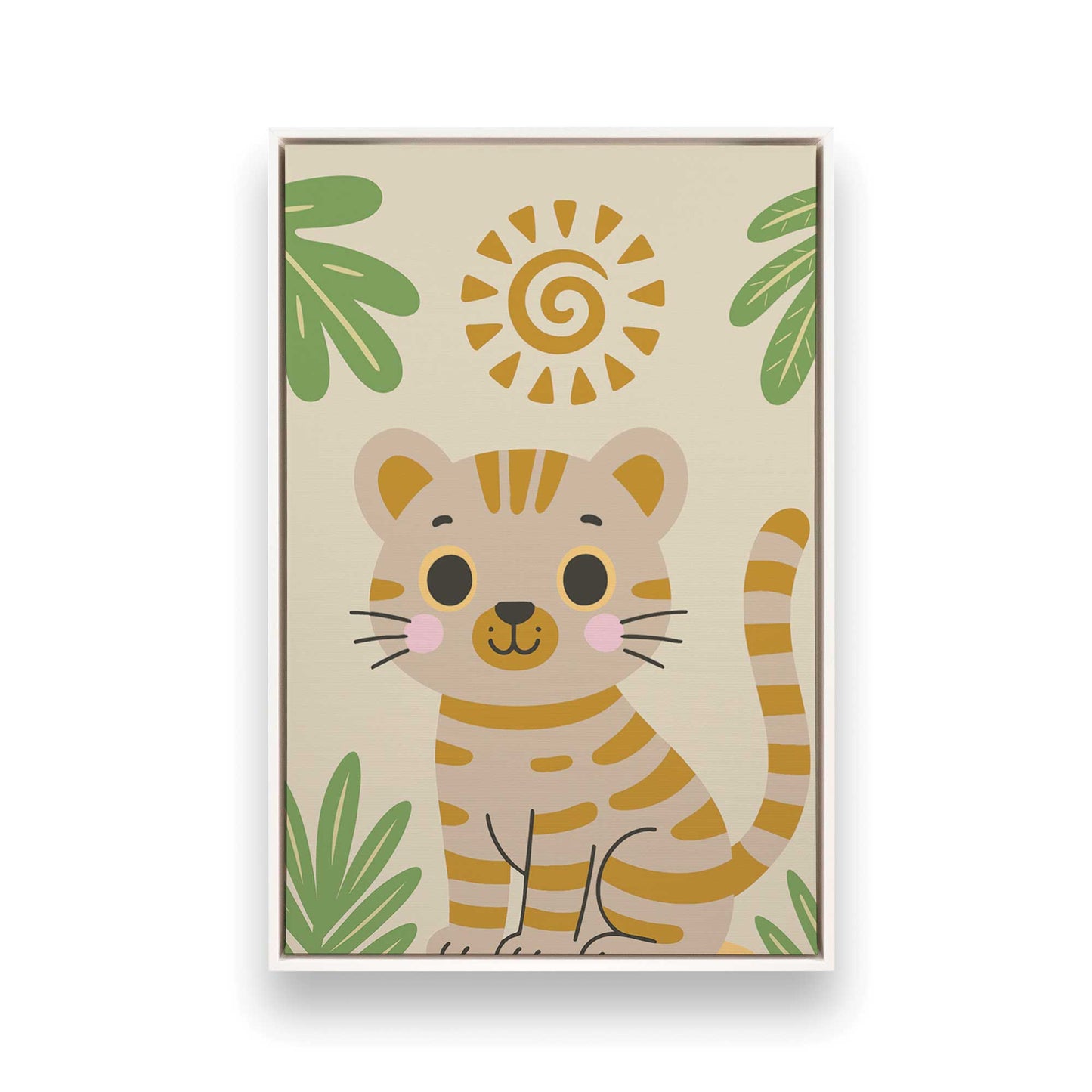 [Color:Opaque White], Picture of art in a White frame