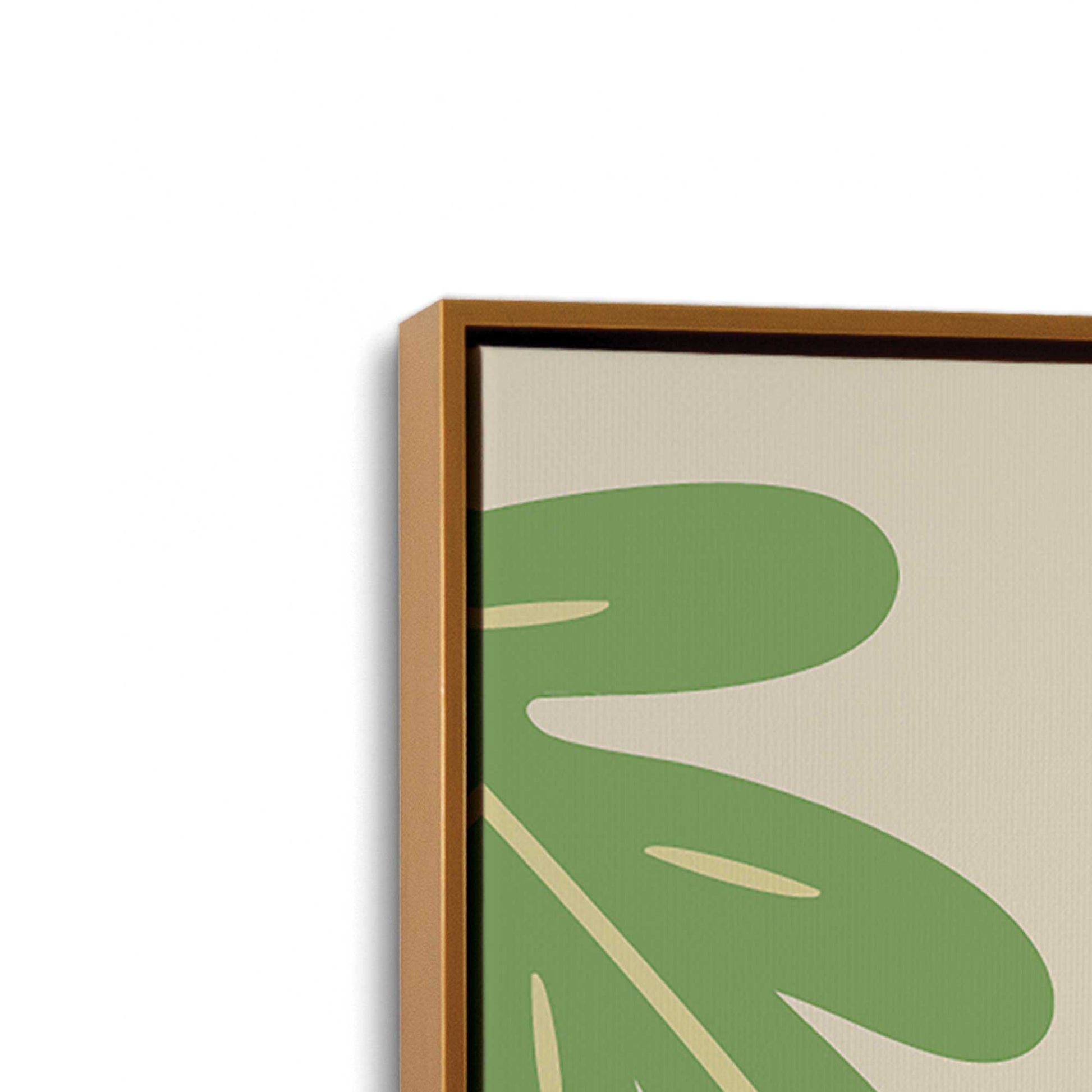 [Color:Polished Gold], Picture of art in a Polished Gold frame at an angle