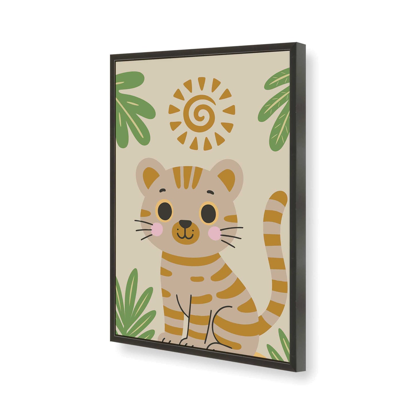 [Color:Satin Black], Picture of art in a Satin Black frame of the corner