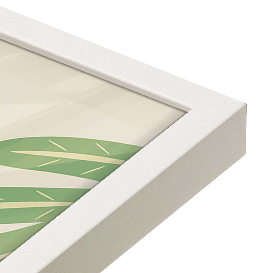 [Color:Opaque White], Picture of art in a Opaque White frame at an angle