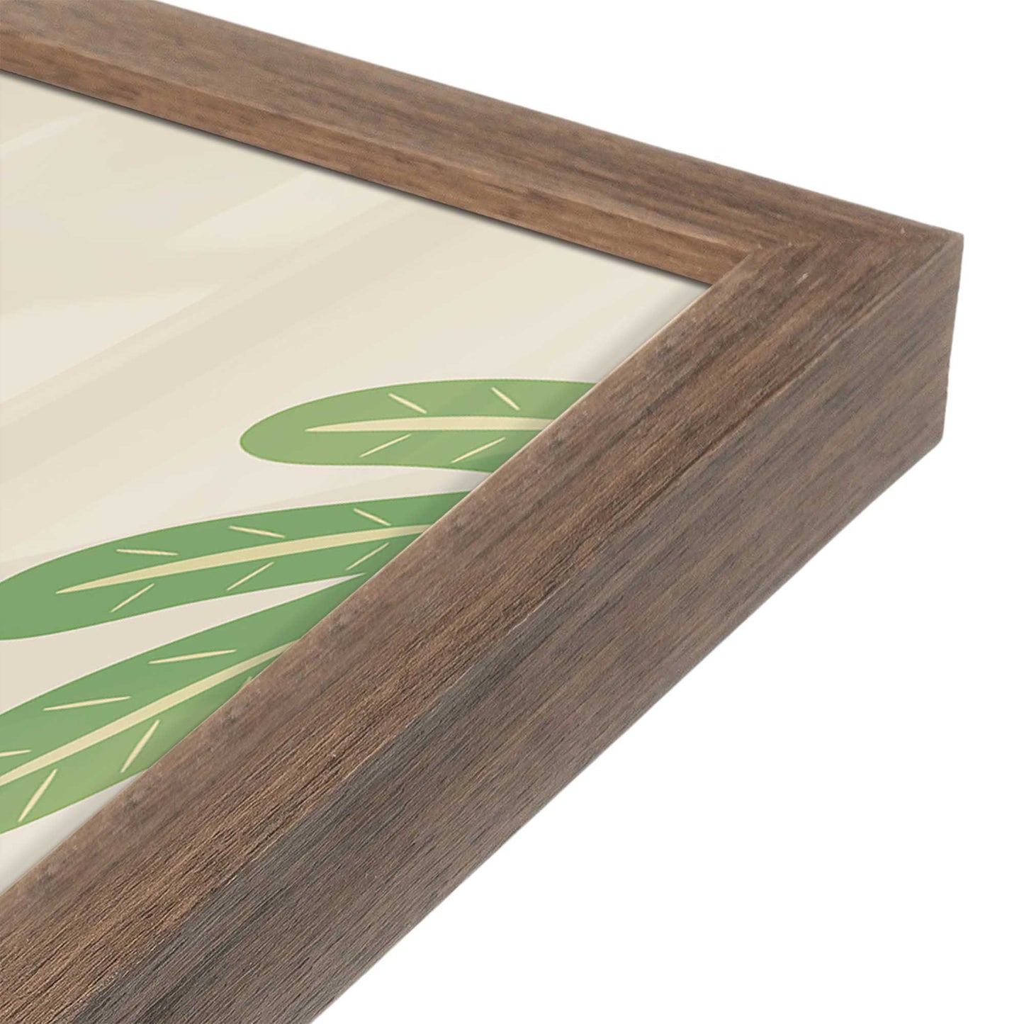 [Color:Walnut], Picture of art in a Walnut frame at an angle