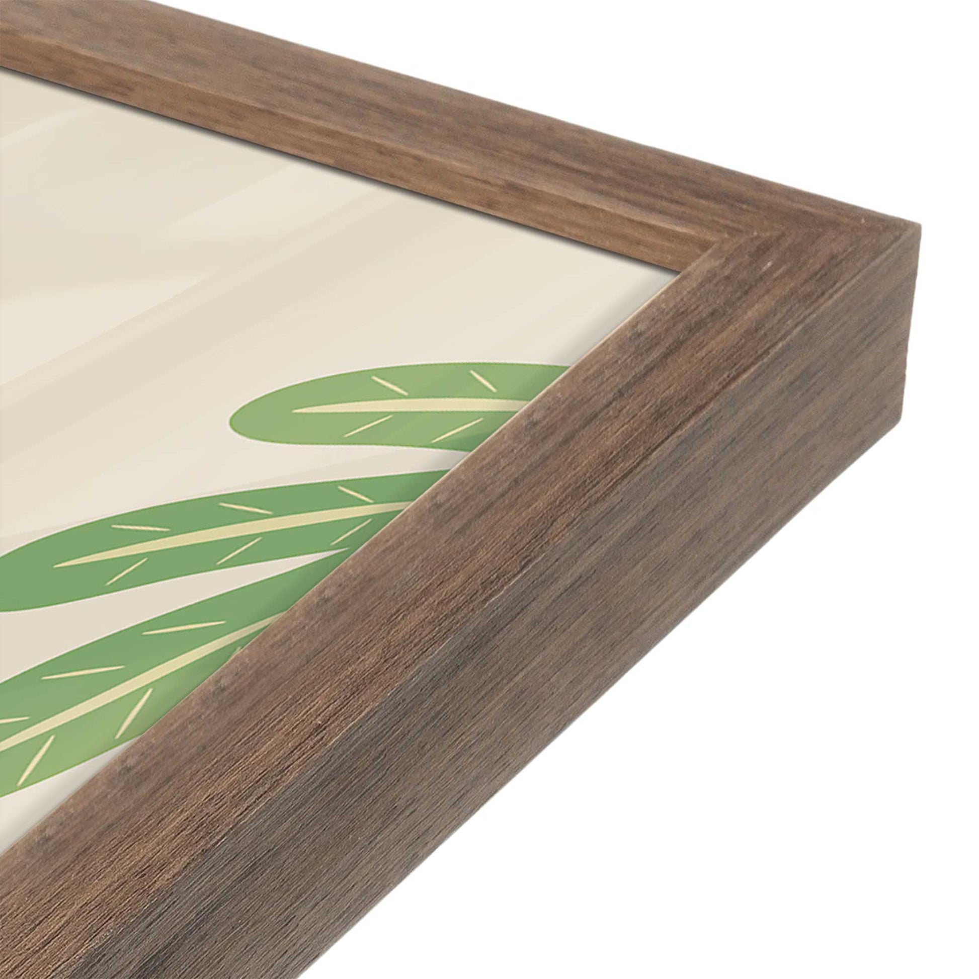 [Color:Walnut], Picture of art in a Walnut frame at an angle