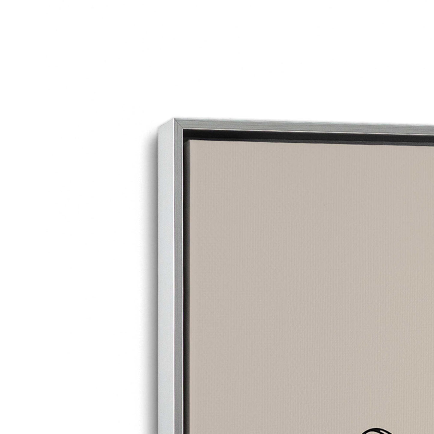 [Color:Polished Chrome], Picture of art in a Polished Chrome frame at an angle