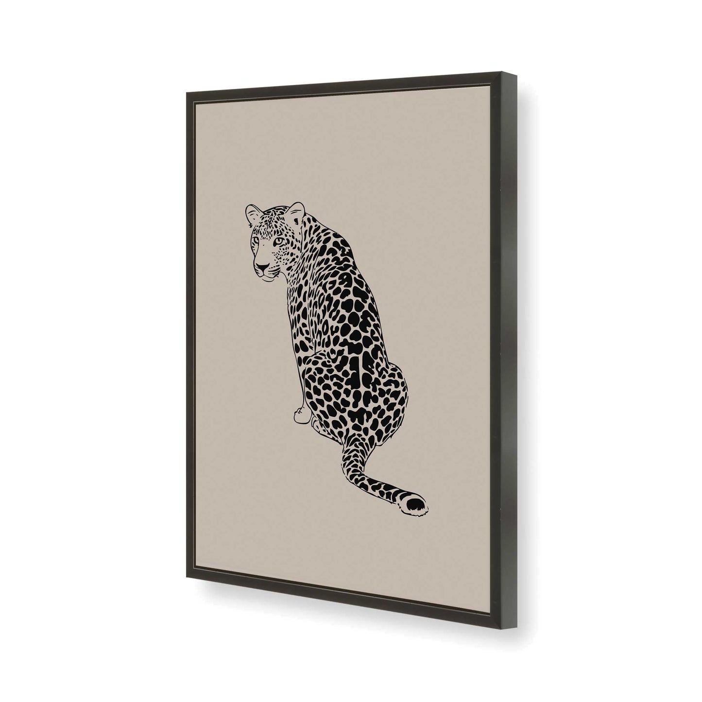 [Color:Satin Black], Picture of art in a Satin Black frame of the corner