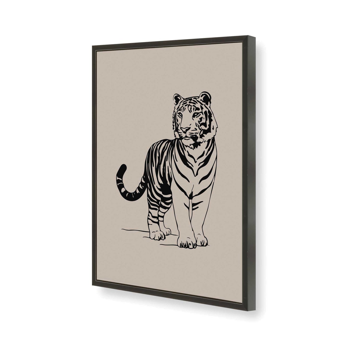[Color:Satin Black], Picture of art in a Satin Black frame of the corner
