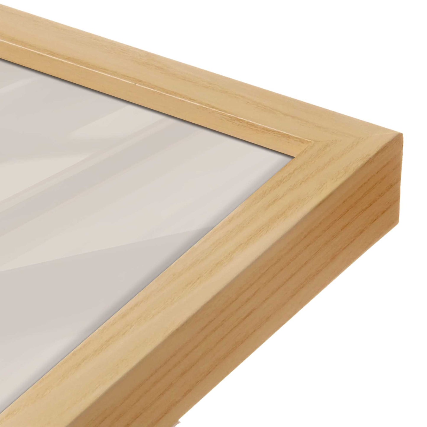 [Color:American Maple], Picture of art in a American Maple frame at an angle