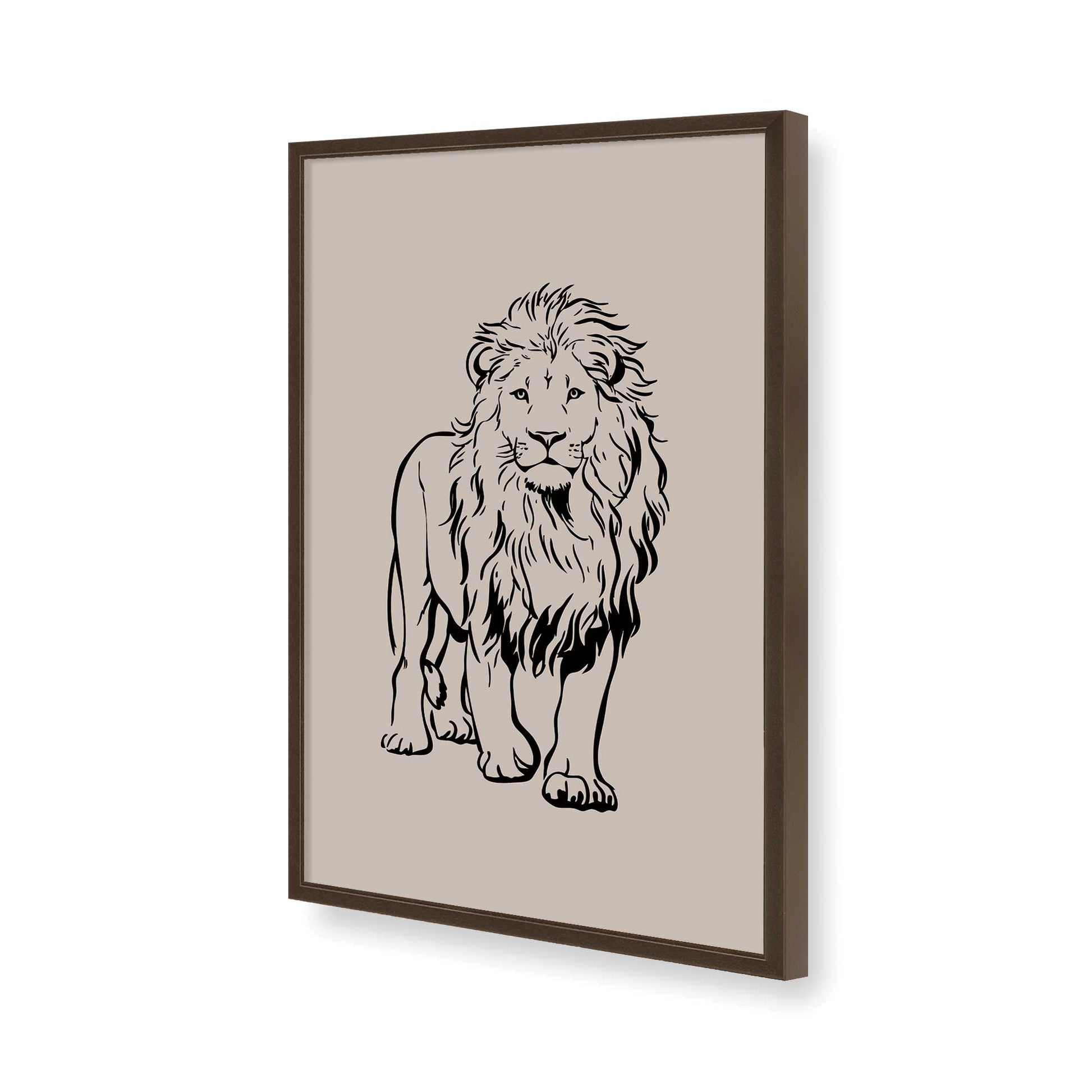 [Color:Brown], Picture of art in a Brown frame of the corner