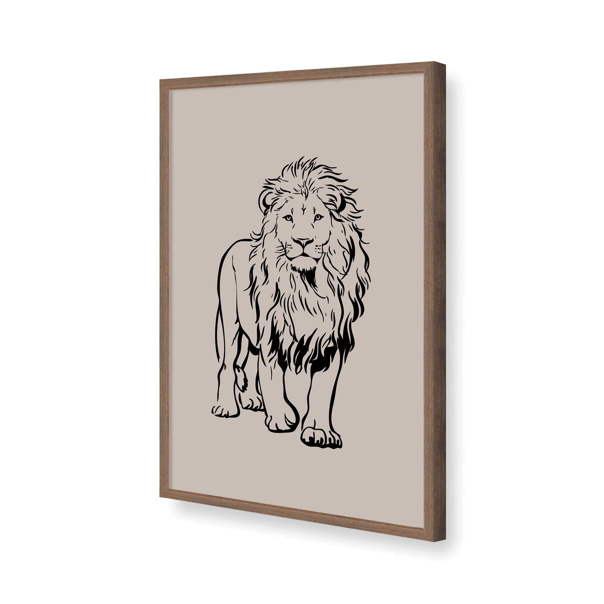 [Color:Walnut], Picture of art in a Walnut frame of the corner