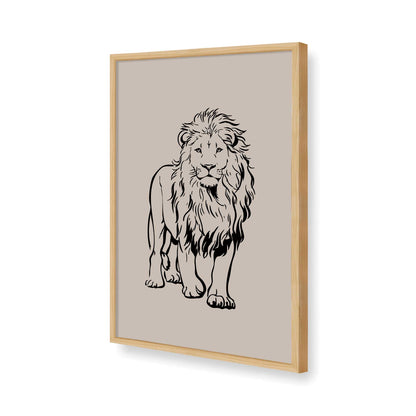 [Color:American Maple], Picture of art in a American Maple frame of the corner