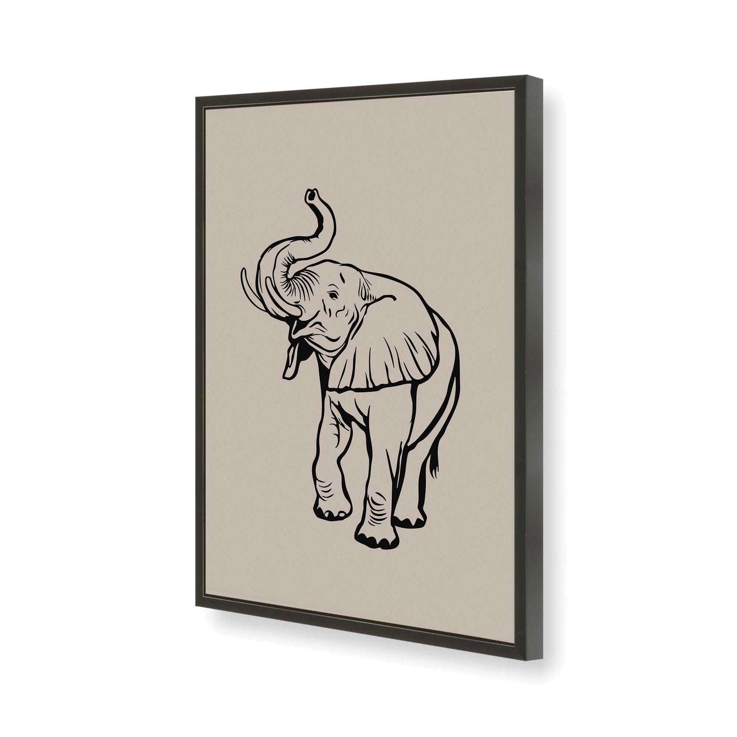 [Color:Satin Black], Picture of art in a Satin Black frame of the corner