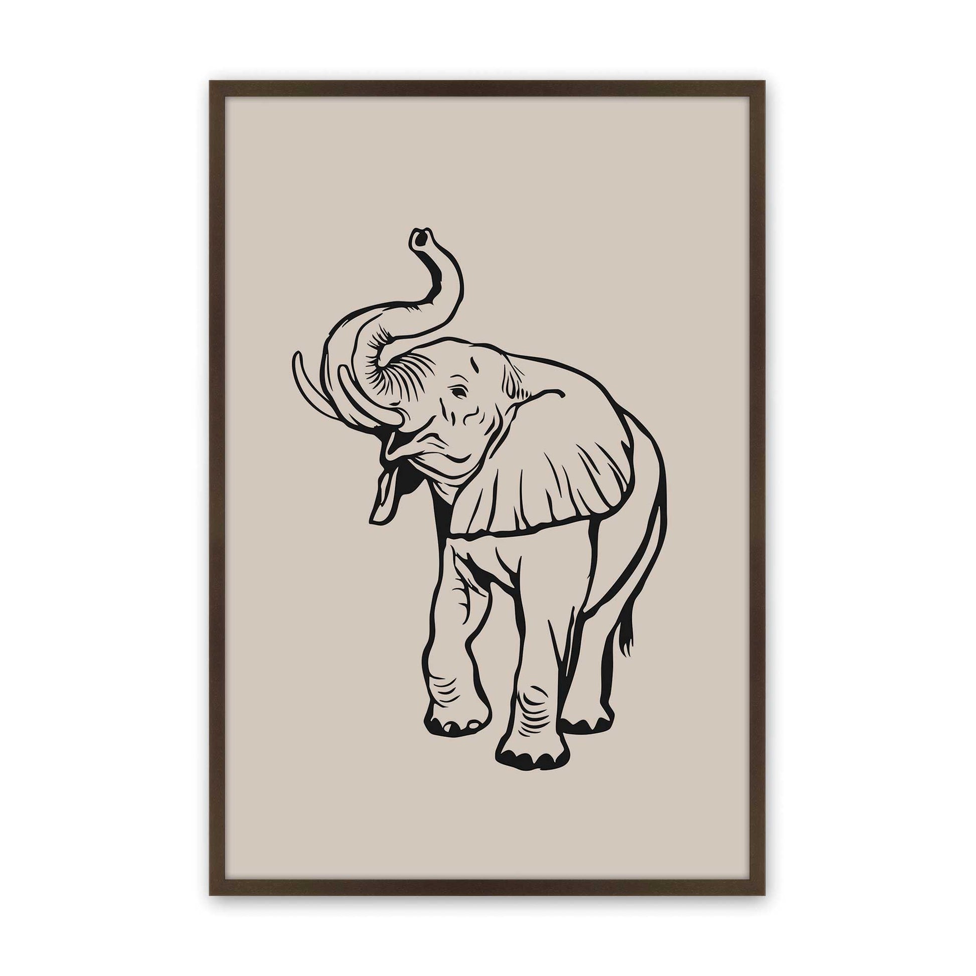 [Color:Brown], Picture of art in a Brown frame