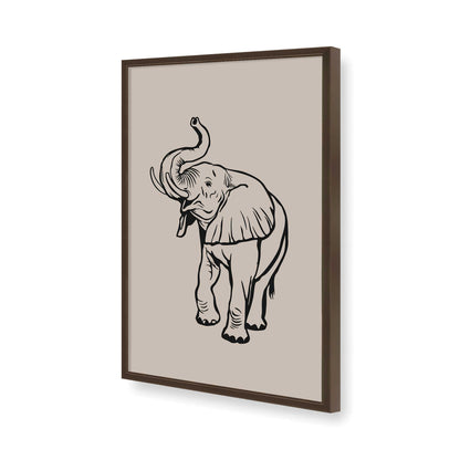 [Color:Brown], Picture of art in a Brown frame of the corner