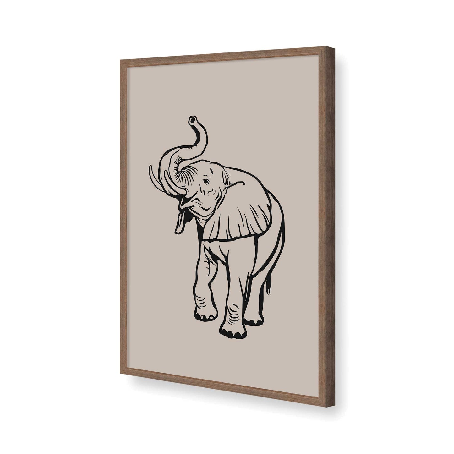 [Color:Walnut], Picture of art in a Walnut frame of the corner