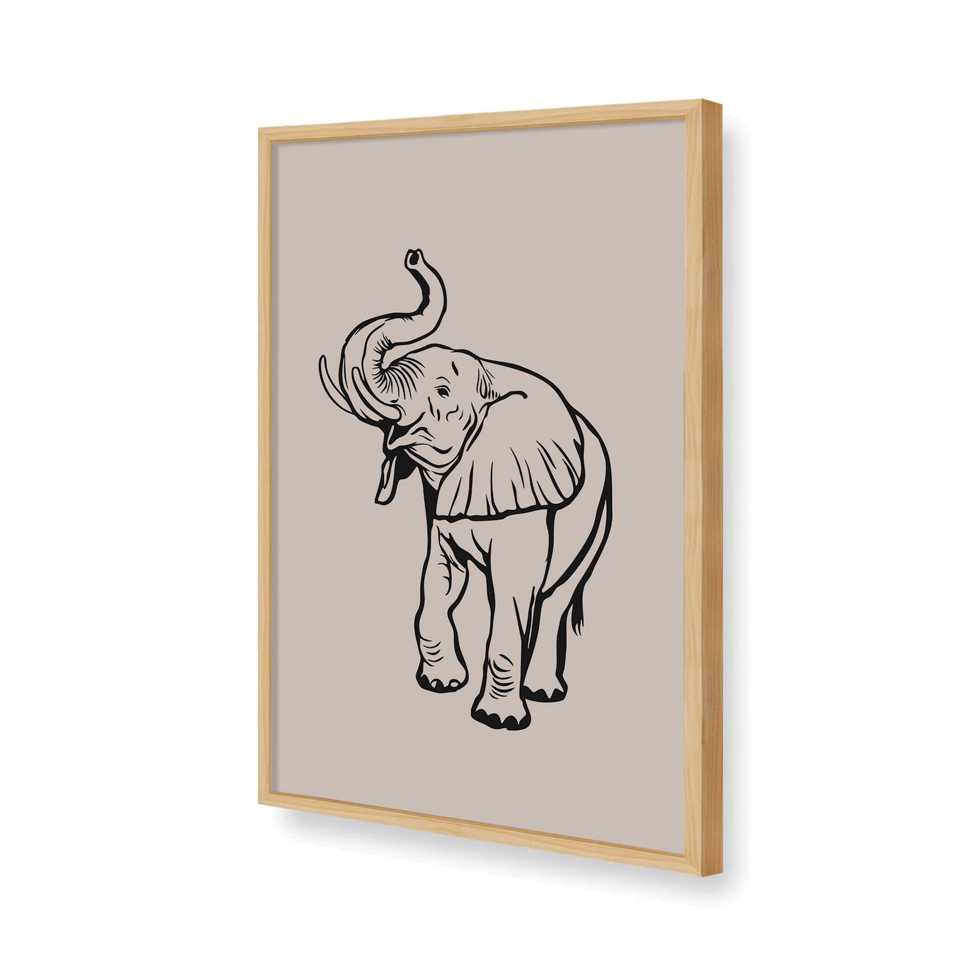 [Color:American Maple], Picture of art in a American Maple frame of the corner