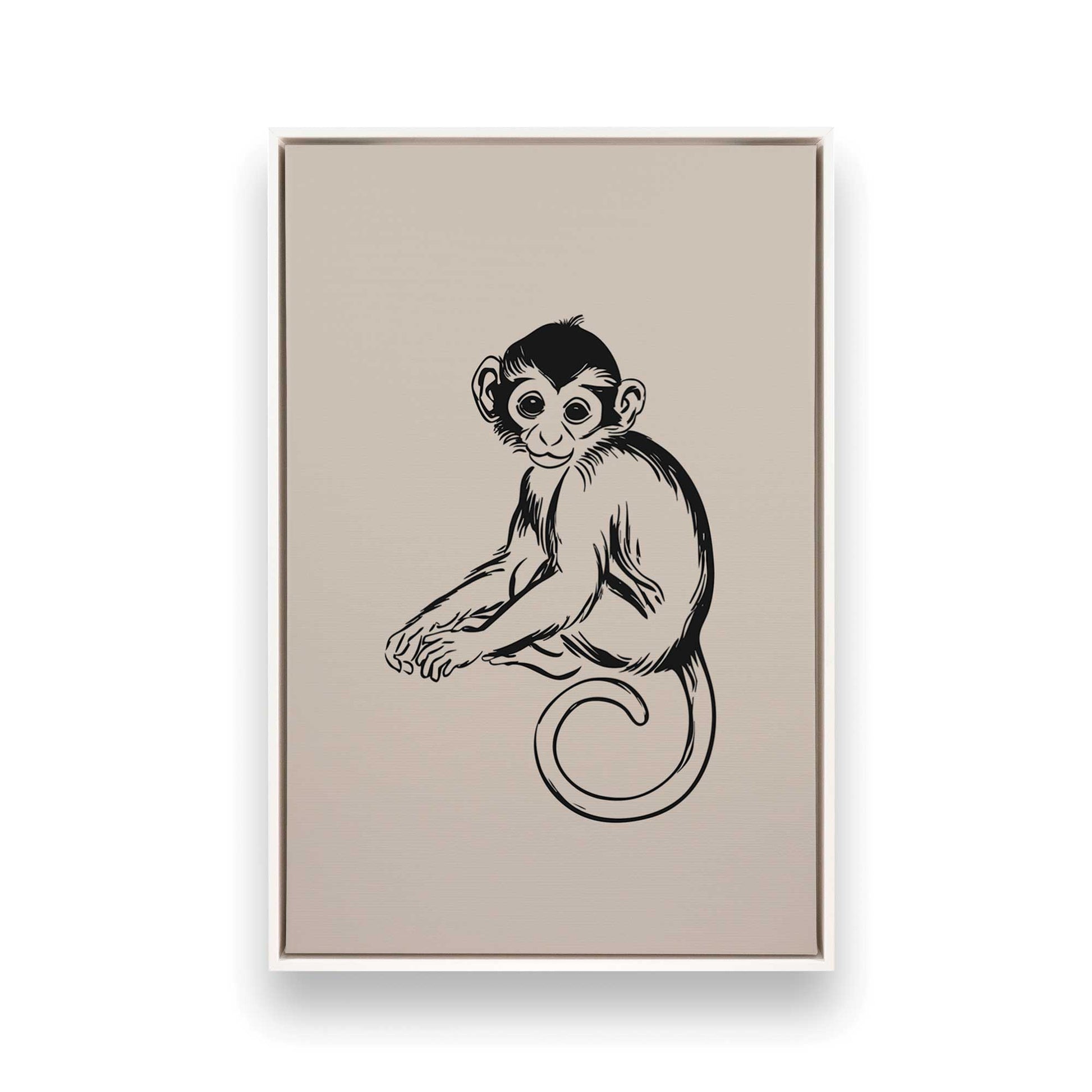 [Color:Opaque White], Picture of art in a White frame
