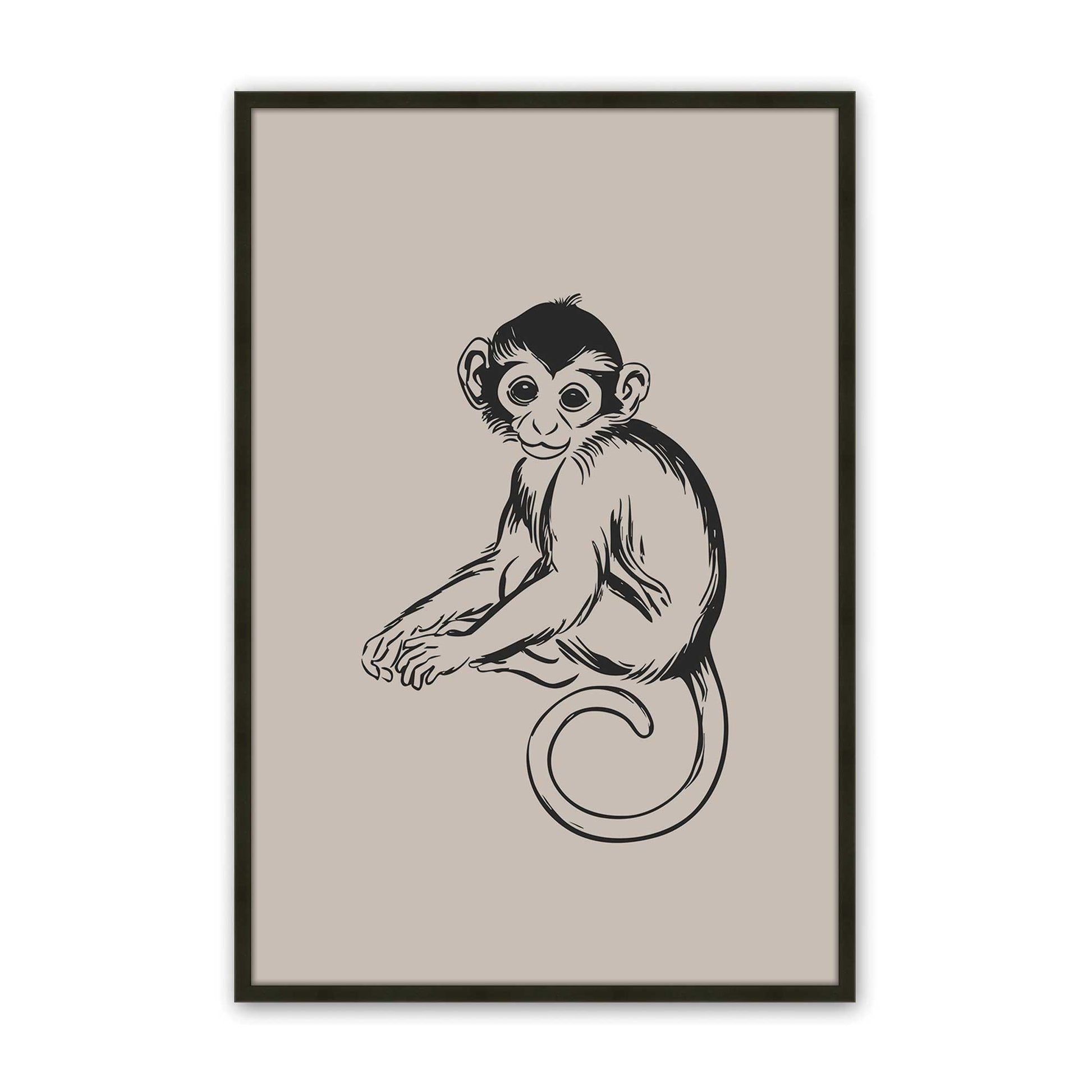 [Color:Satin Black], Picture of art in a Satin Black frame