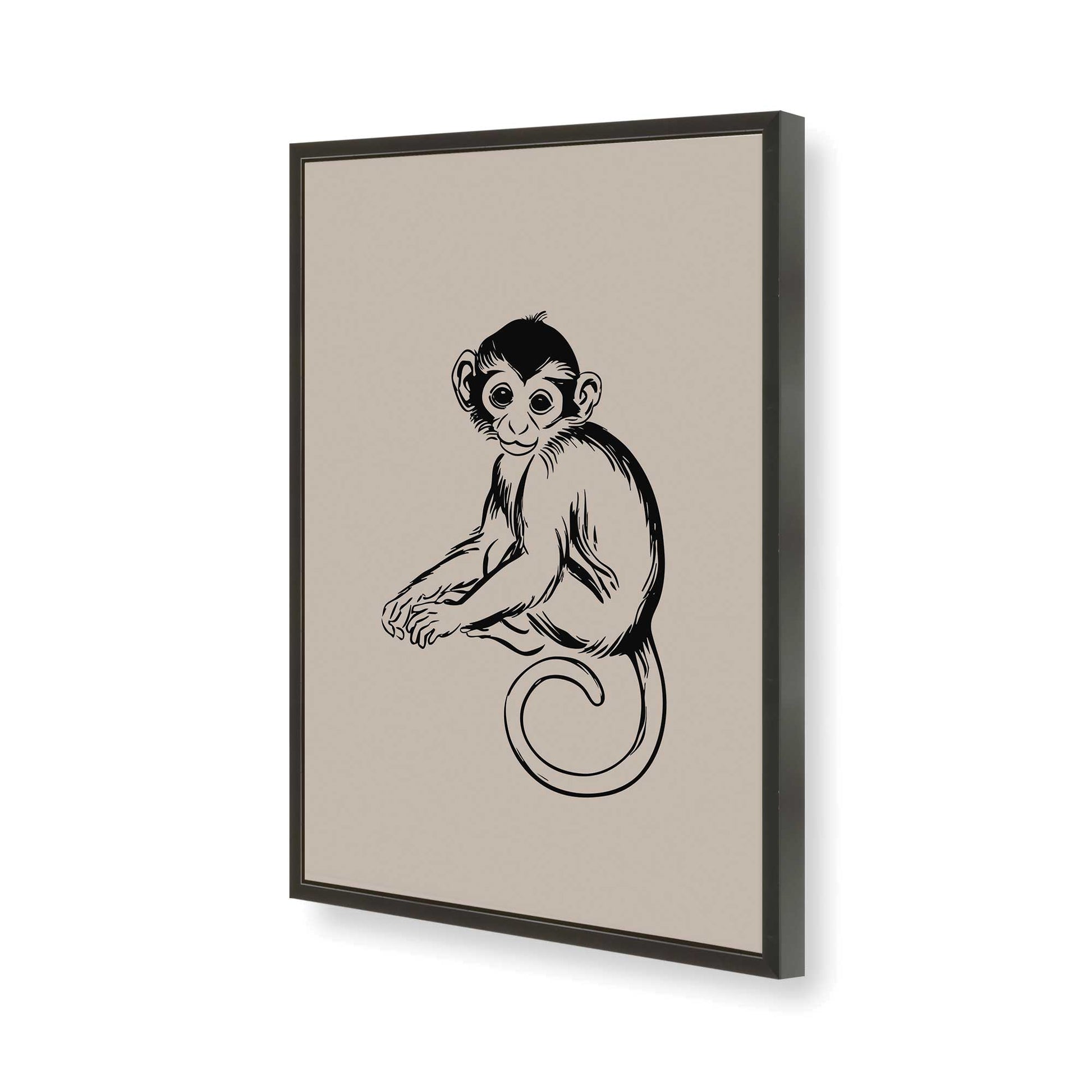 [Color:Satin Black], Picture of art in a Satin Black frame of the corner