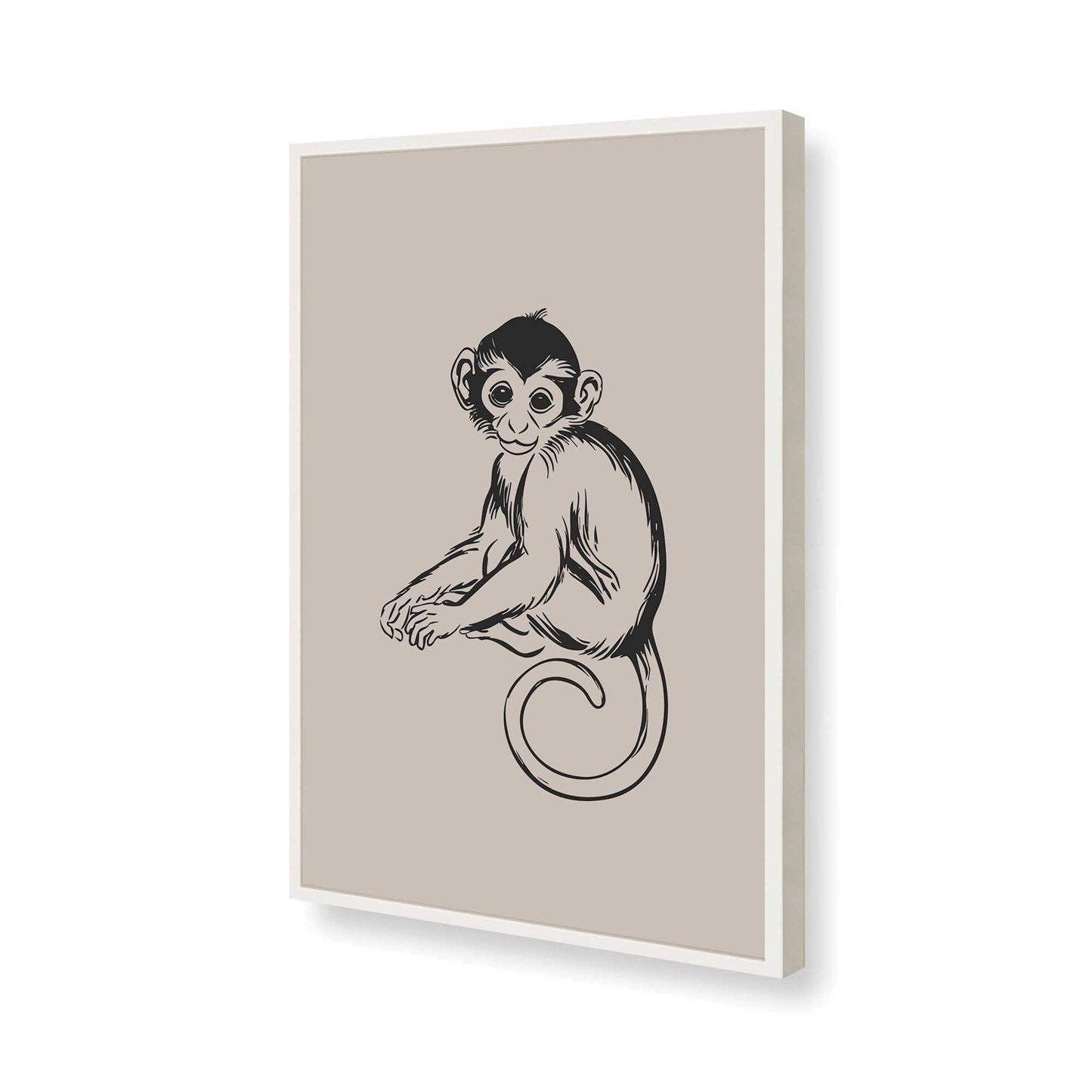 [Color:Opaque White], Picture of art in a Opaque White frame of the corner