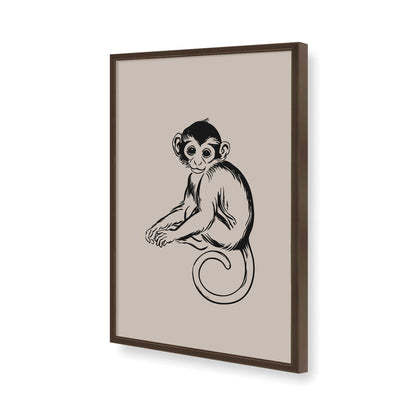 [Color:Brown], Picture of art in a Brown frame of the corner