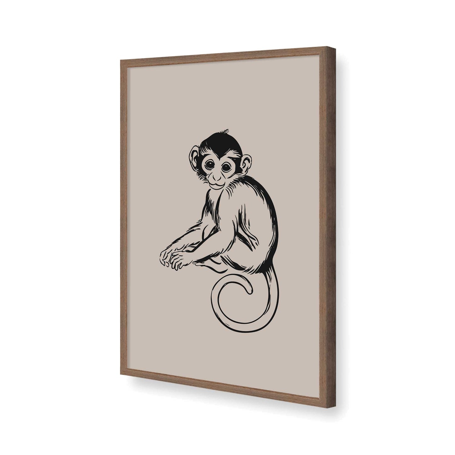 [Color:Walnut], Picture of art in a Walnut frame of the corner