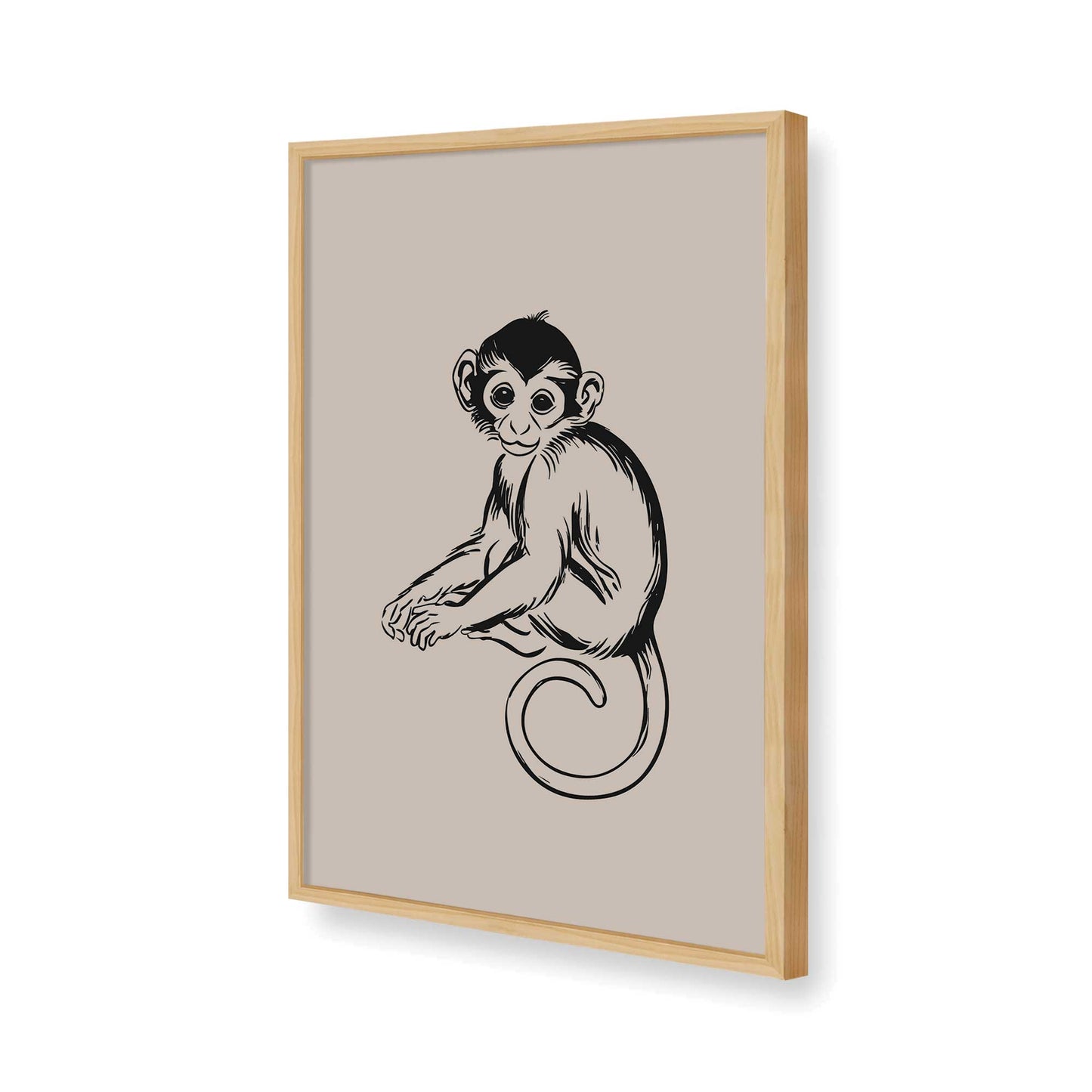 [Color:American Maple], Picture of art in a American Maple frame of the corner
