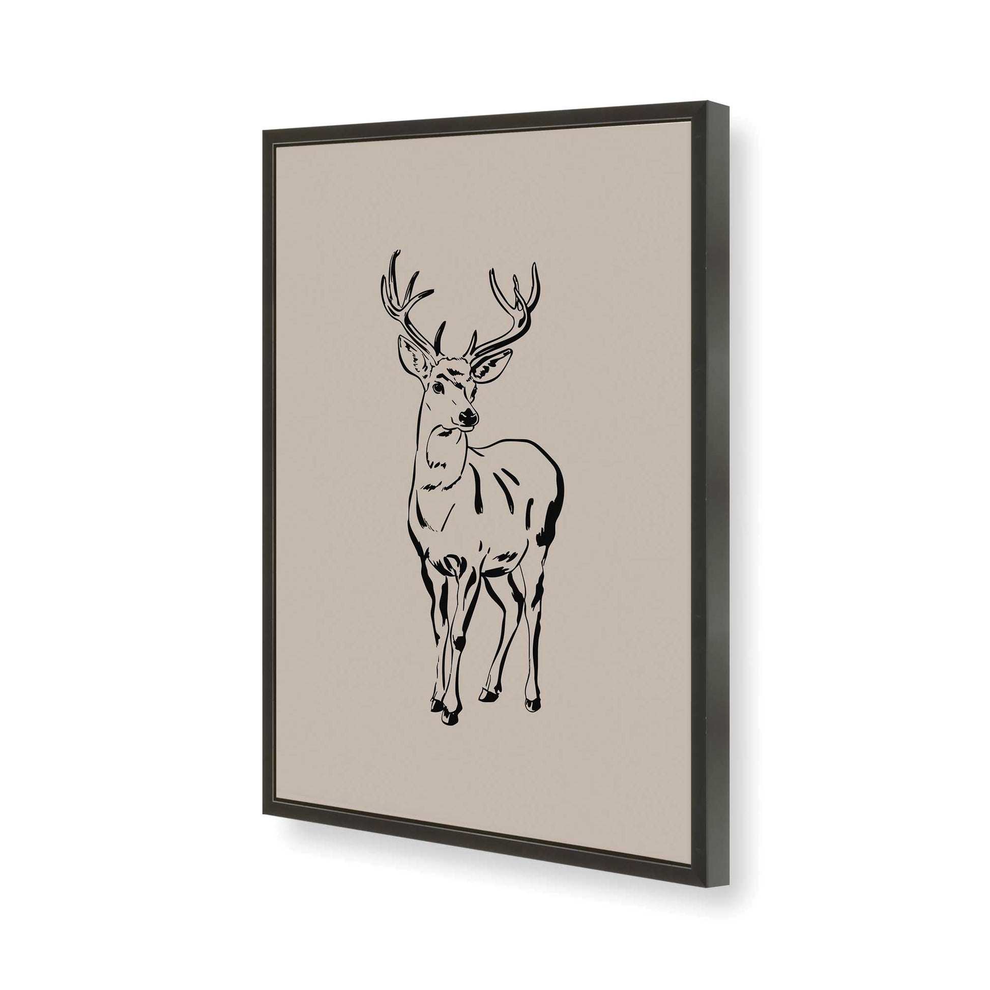 [Color:Satin Black], Picture of art in a Satin Black frame of the corner