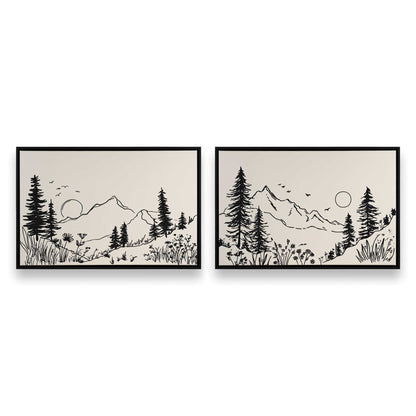 [Color:Satin Black], Picture of art in a Satin Black frame