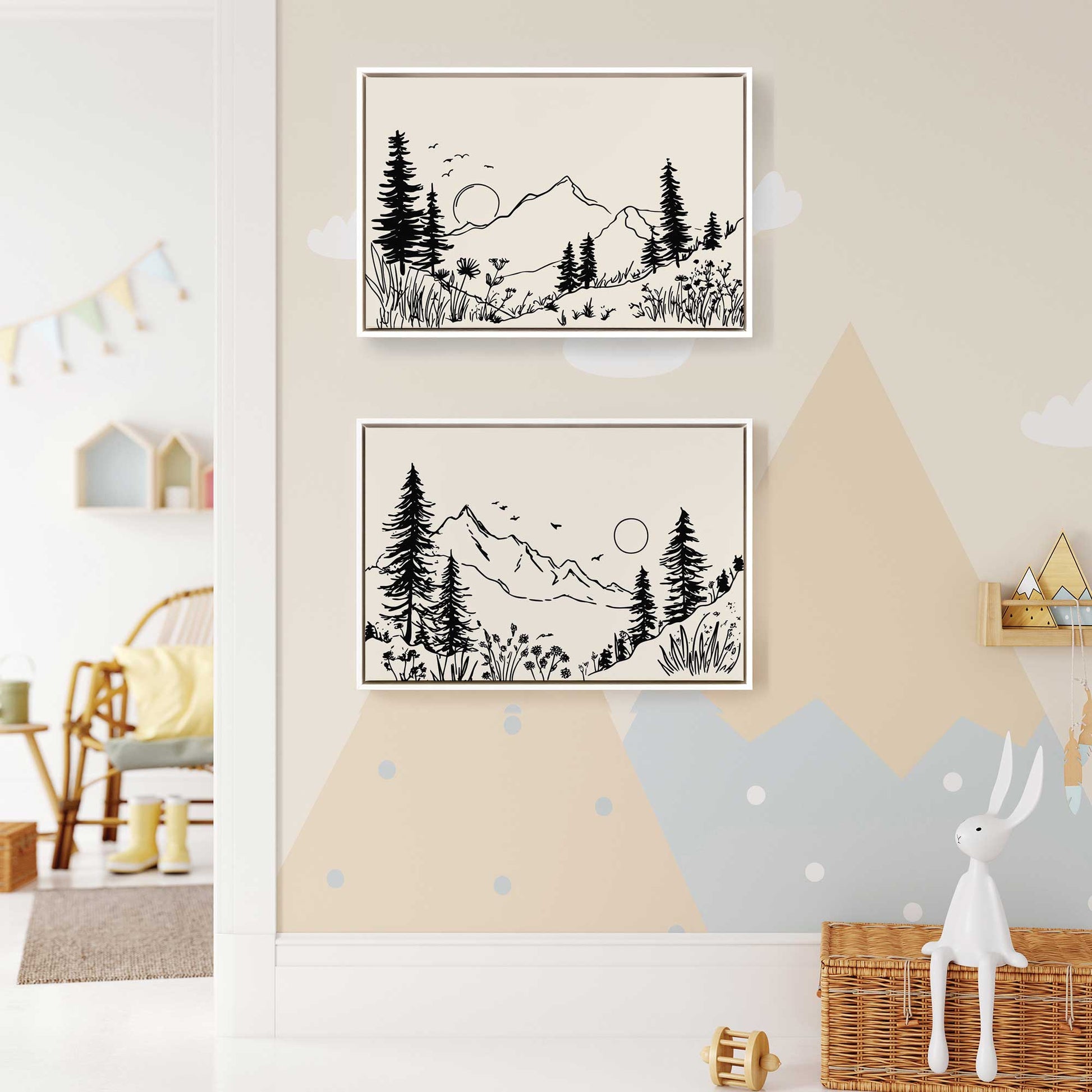 [Color:Satin Black], Picture of art in a Satin Black frame