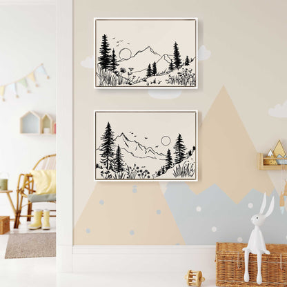 [Color:Opaque White], Picture of art in a White frame