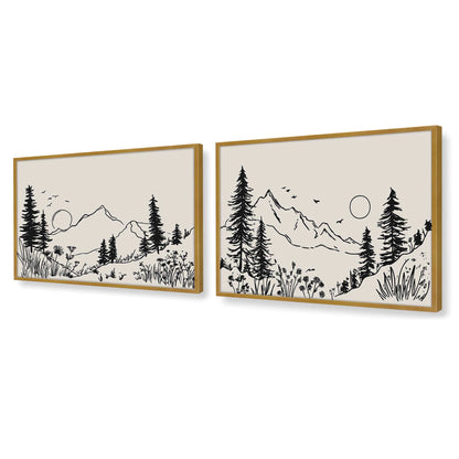 [Color:Polished Gold], Picture of art in a Polished Gold frame at an angle