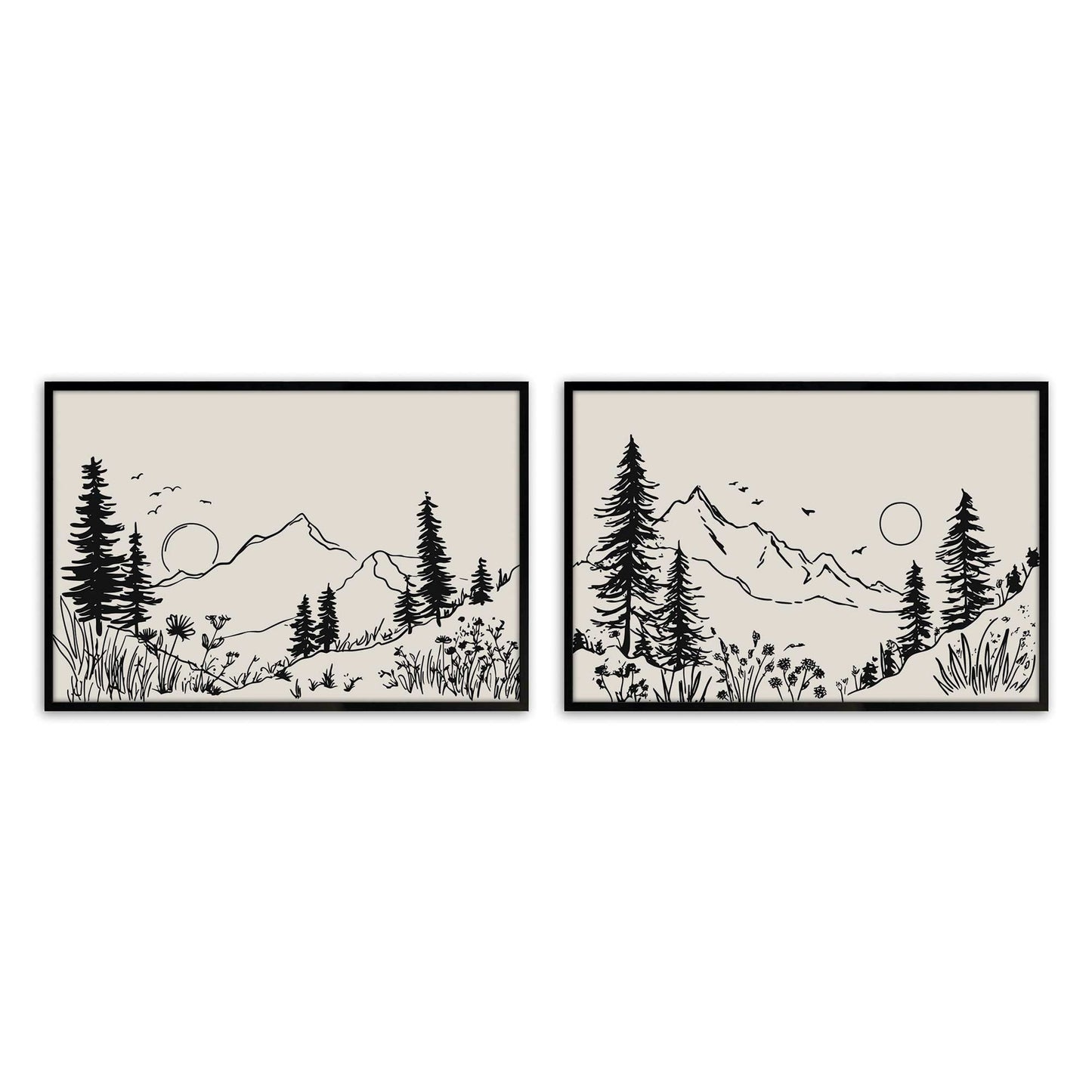 [Color:Satin Black], Picture of art in a Satin Black frame