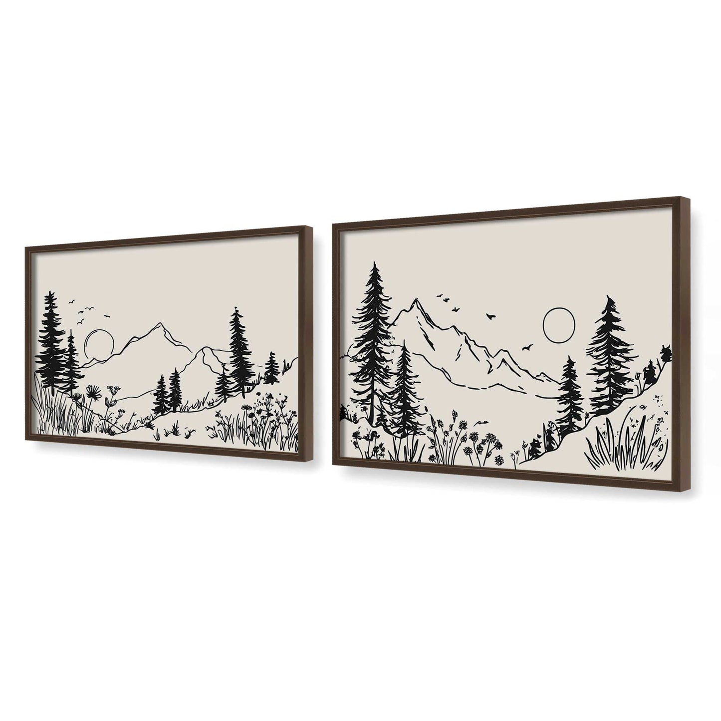 [Color:Belvinder Brown], Picture of art in a Belvinder Brown frame at an angle