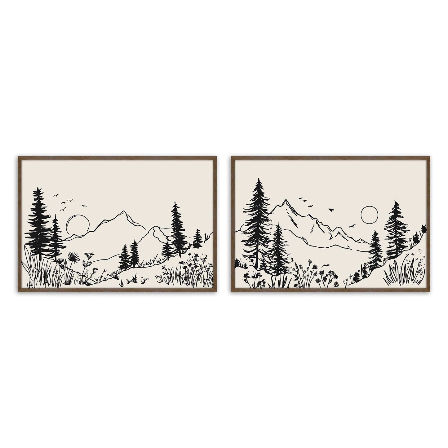 [Color:Walnut], Picture of art in a Walnut frame