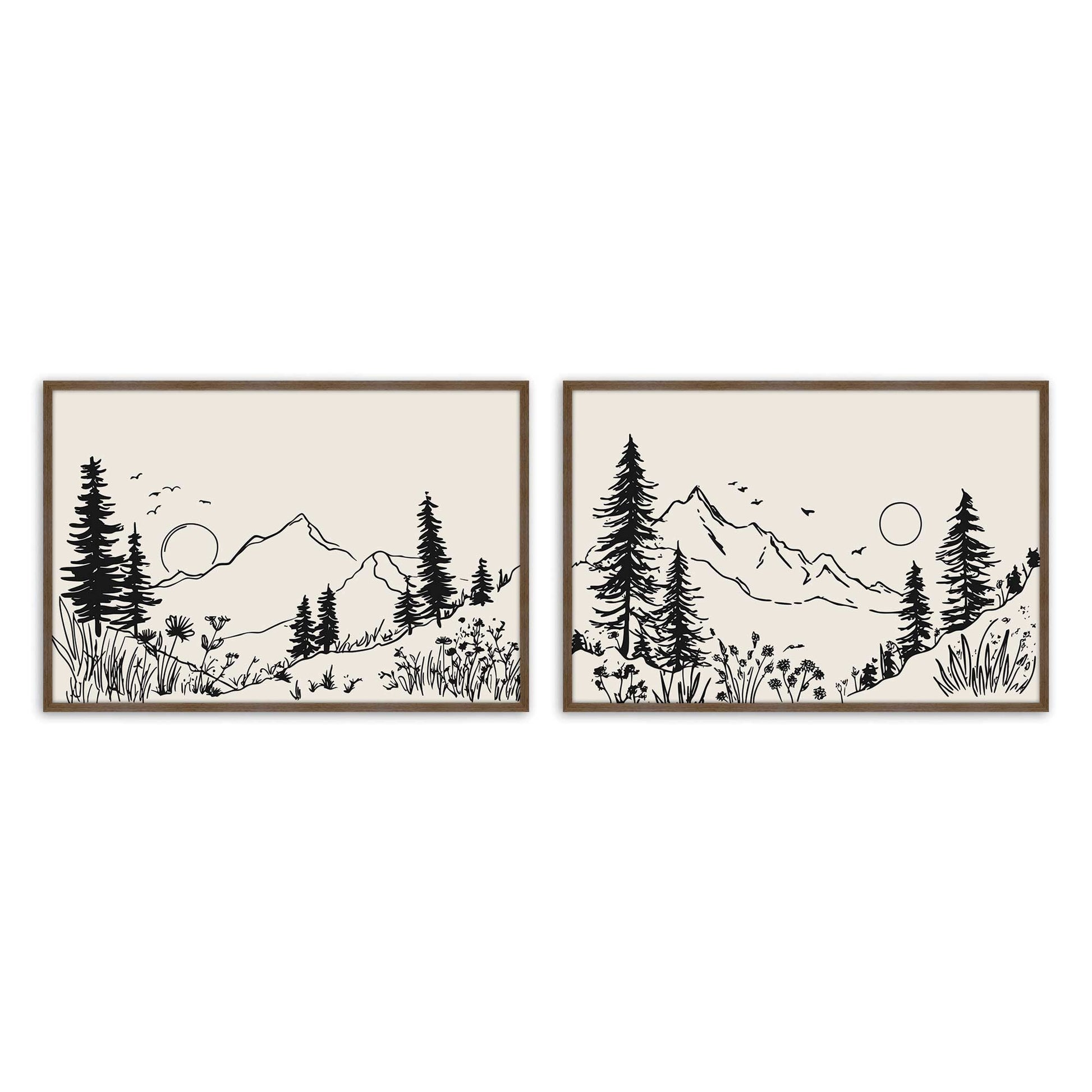 [Color:Walnut], Picture of art in a Walnut frame
