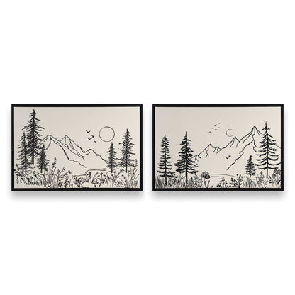 [Color:Satin Black], Picture of art in a Satin Black frame