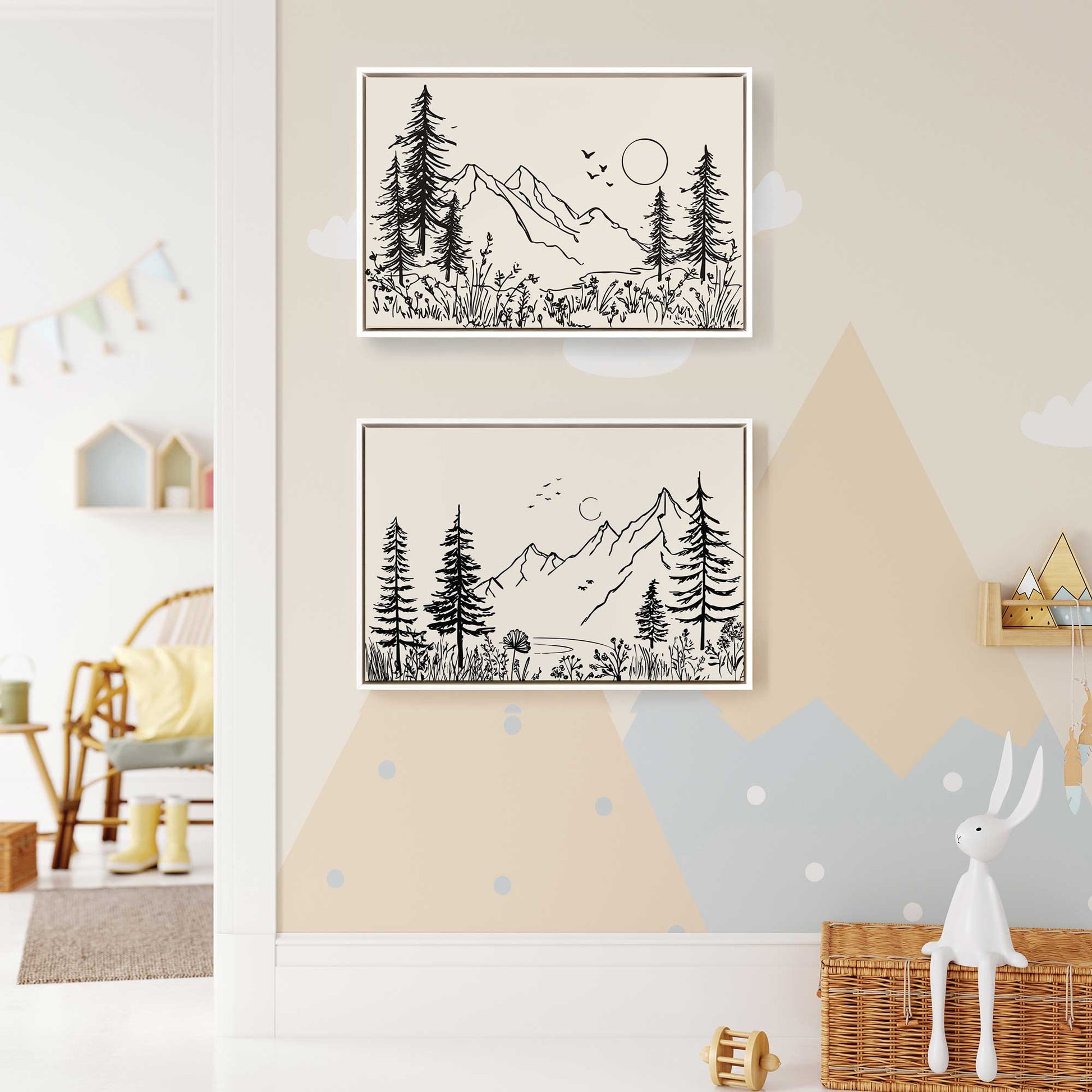 [Color:Satin Black], Picture of art in a Satin Black frame