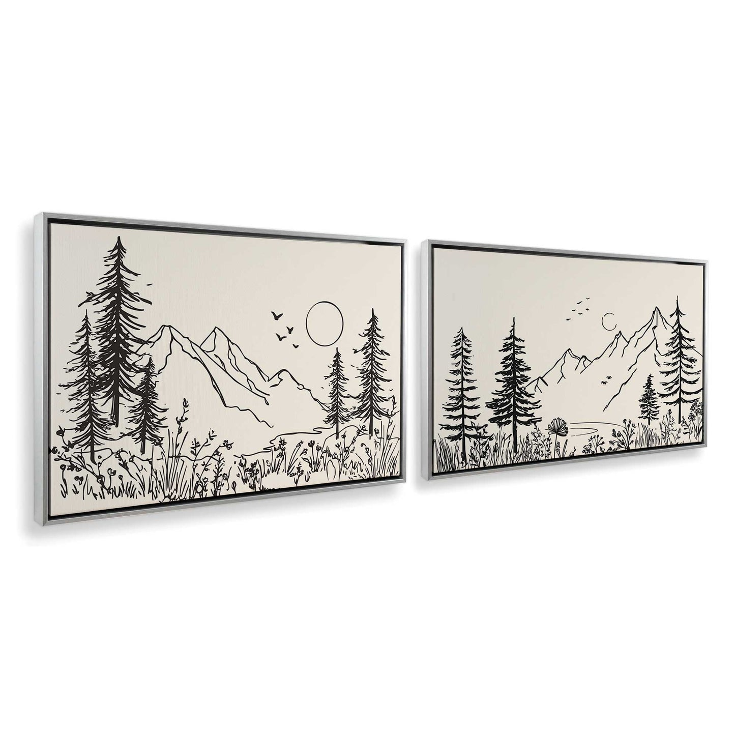 [Color:Polished Chrome], Picture of art in a Polished Chrome frame at an angle