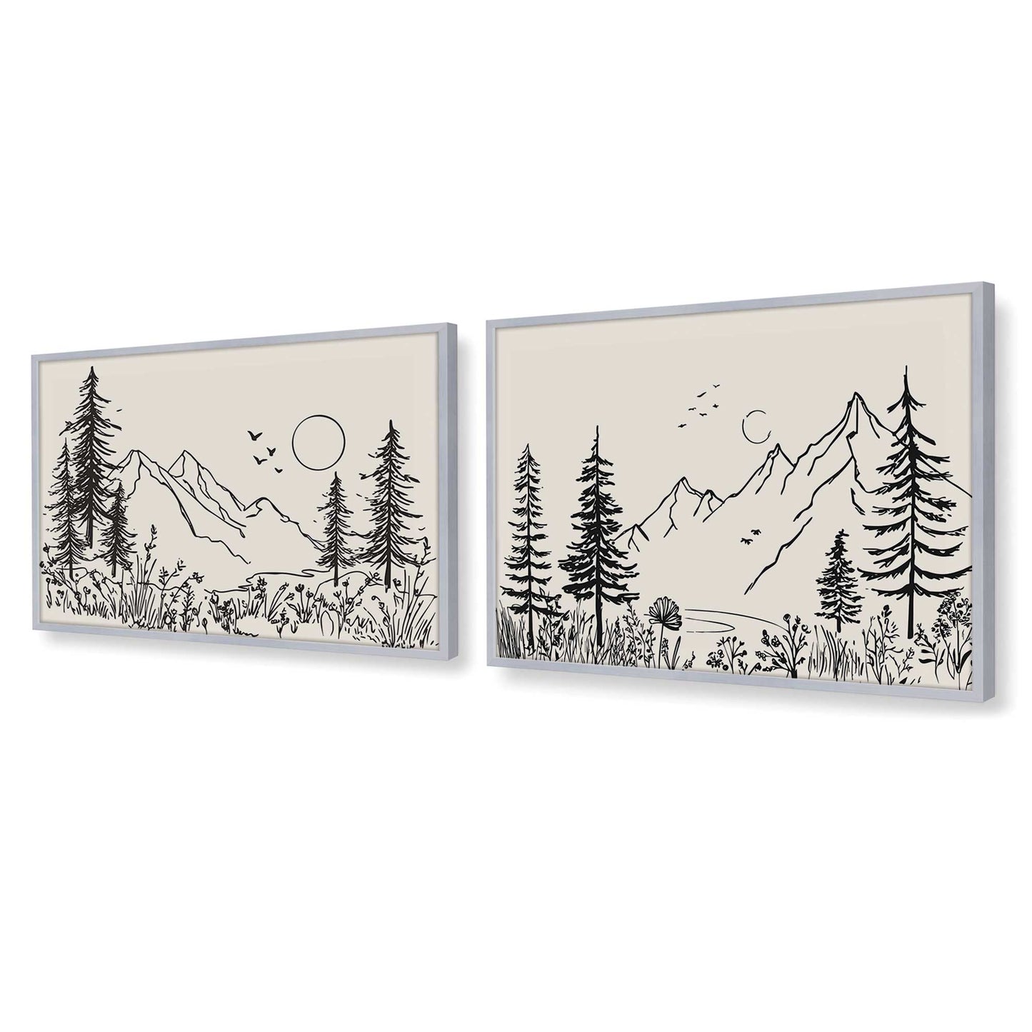 [Color:Polished Chrome], Picture of art in a Polished Chrome frame at an angle