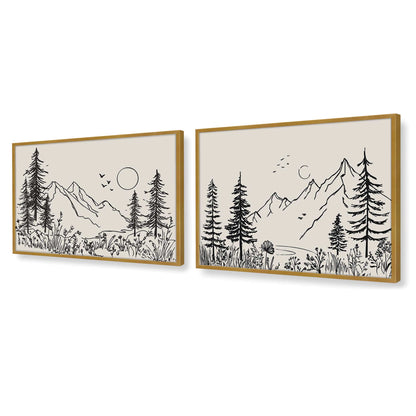 [Color:Polished Gold], Picture of art in a Polished Gold frame at an angle