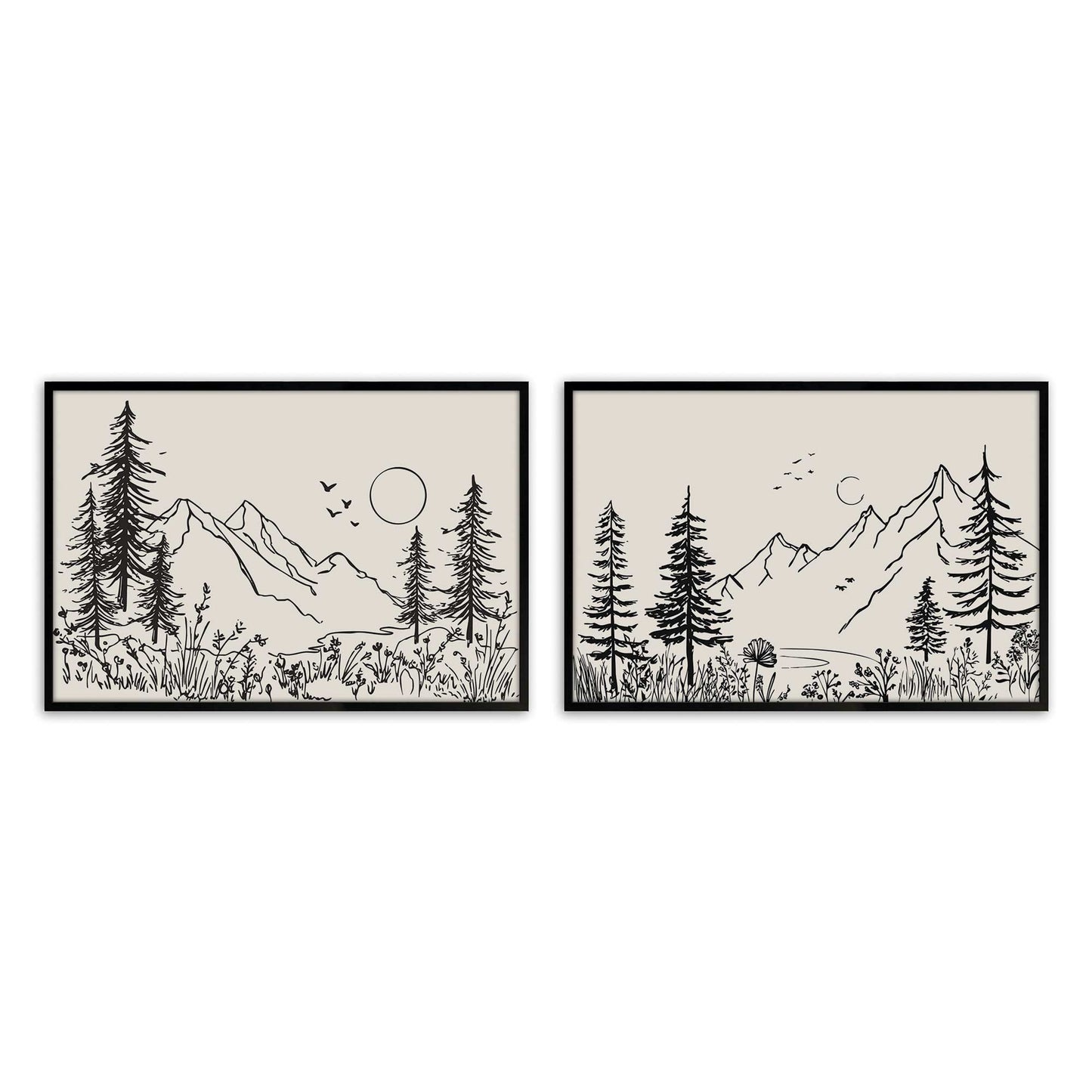 [Color:Satin Black], Picture of art in a Satin Black frame