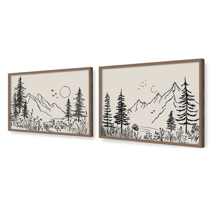 [Color:Walnut], Picture of art in a Walnut frame at an angle