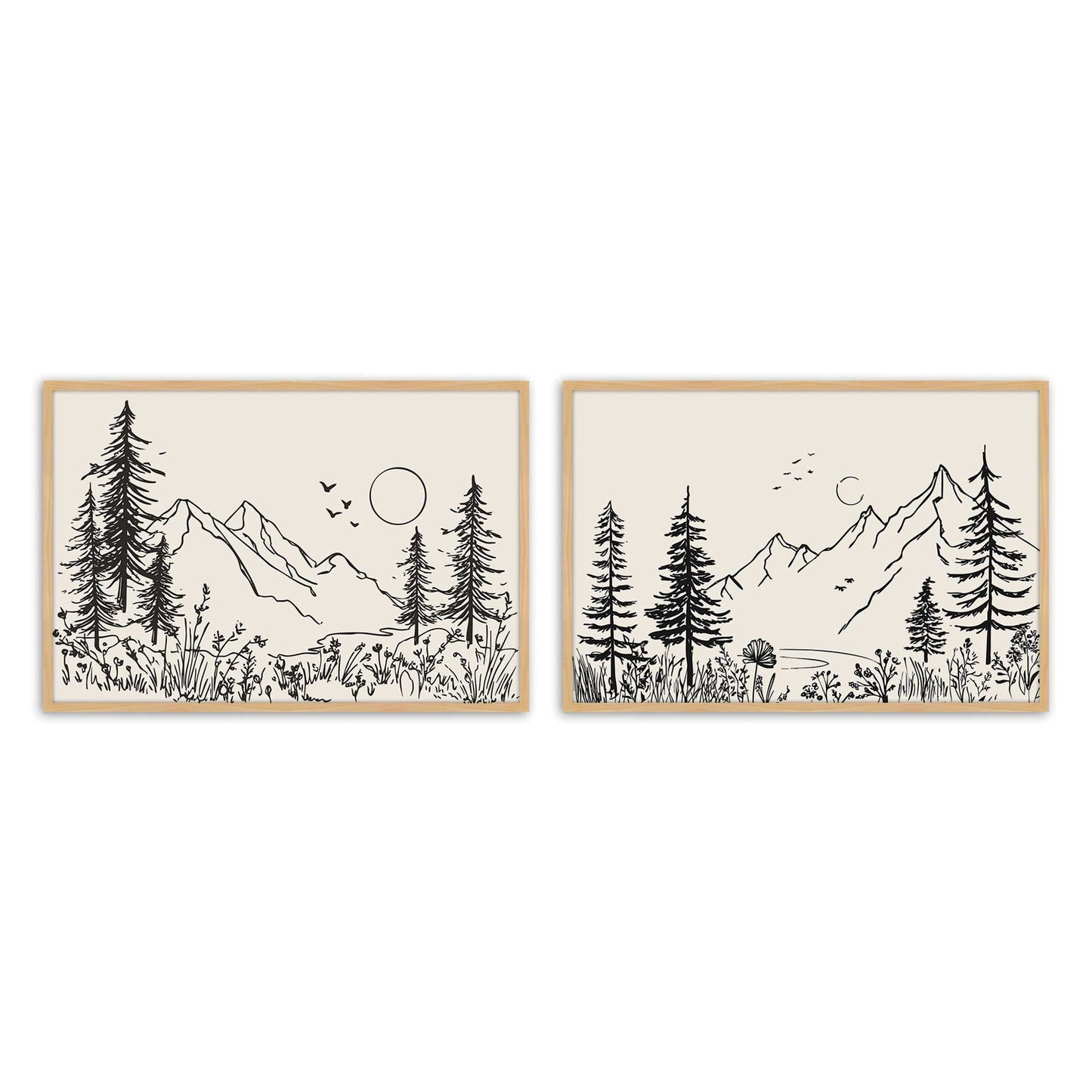 [Color:American Maple], Picture of art in a American Maple frame