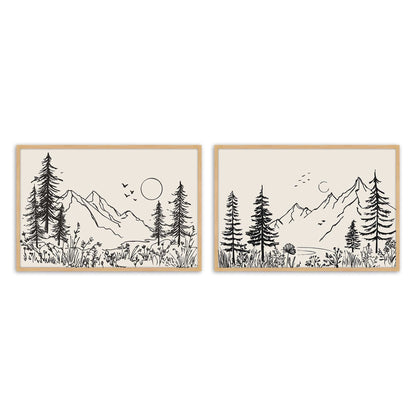 [Color:American Maple], Picture of art in a American Maple frame