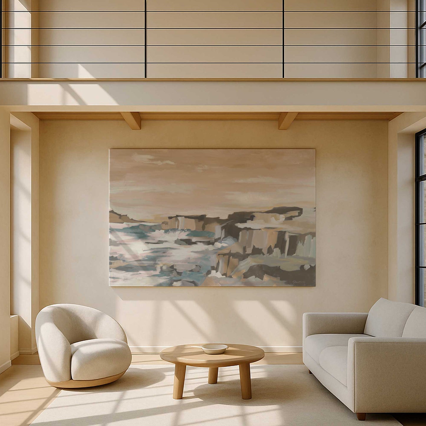 [Color:Stretched Canvas], Picture of art in a room