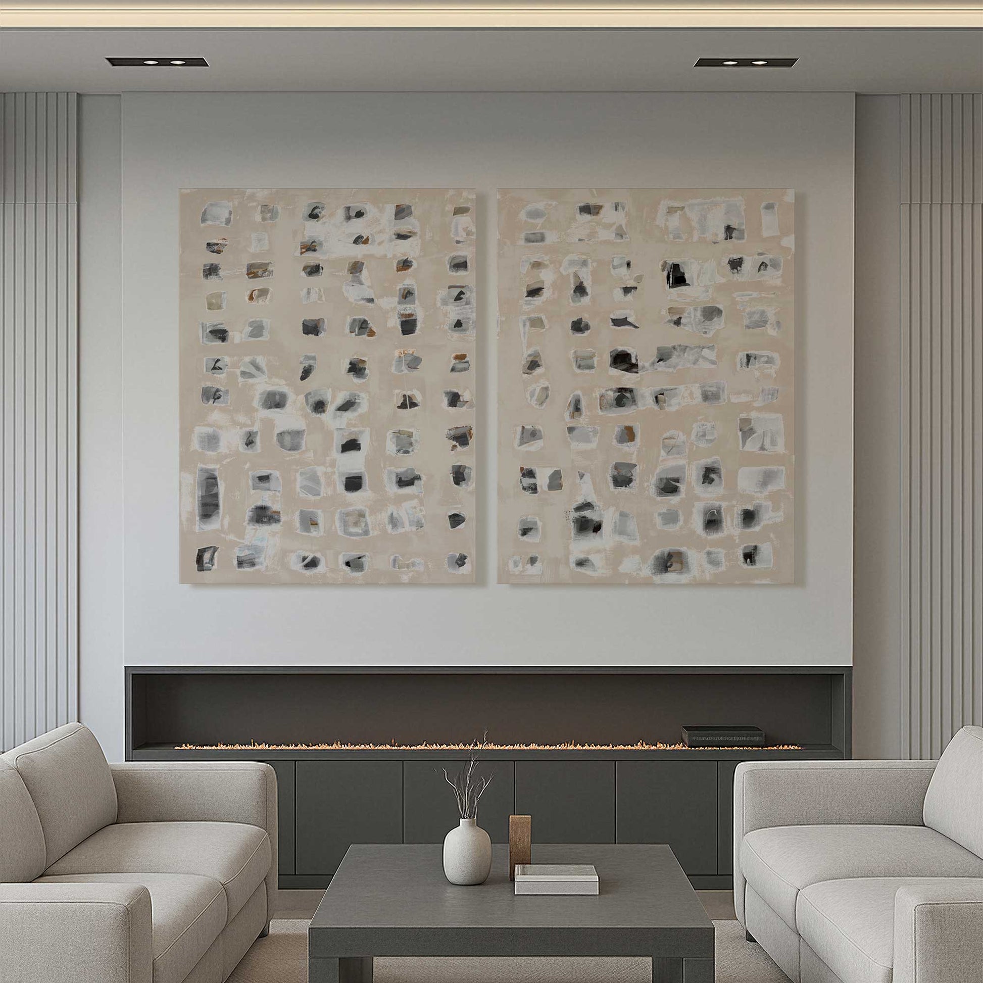 [Color:Stretched Canvas], Picture of art in a room