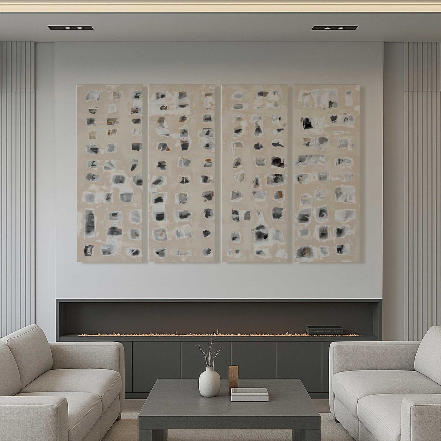 [Color:Stretched Canvas], Picture of art in a room