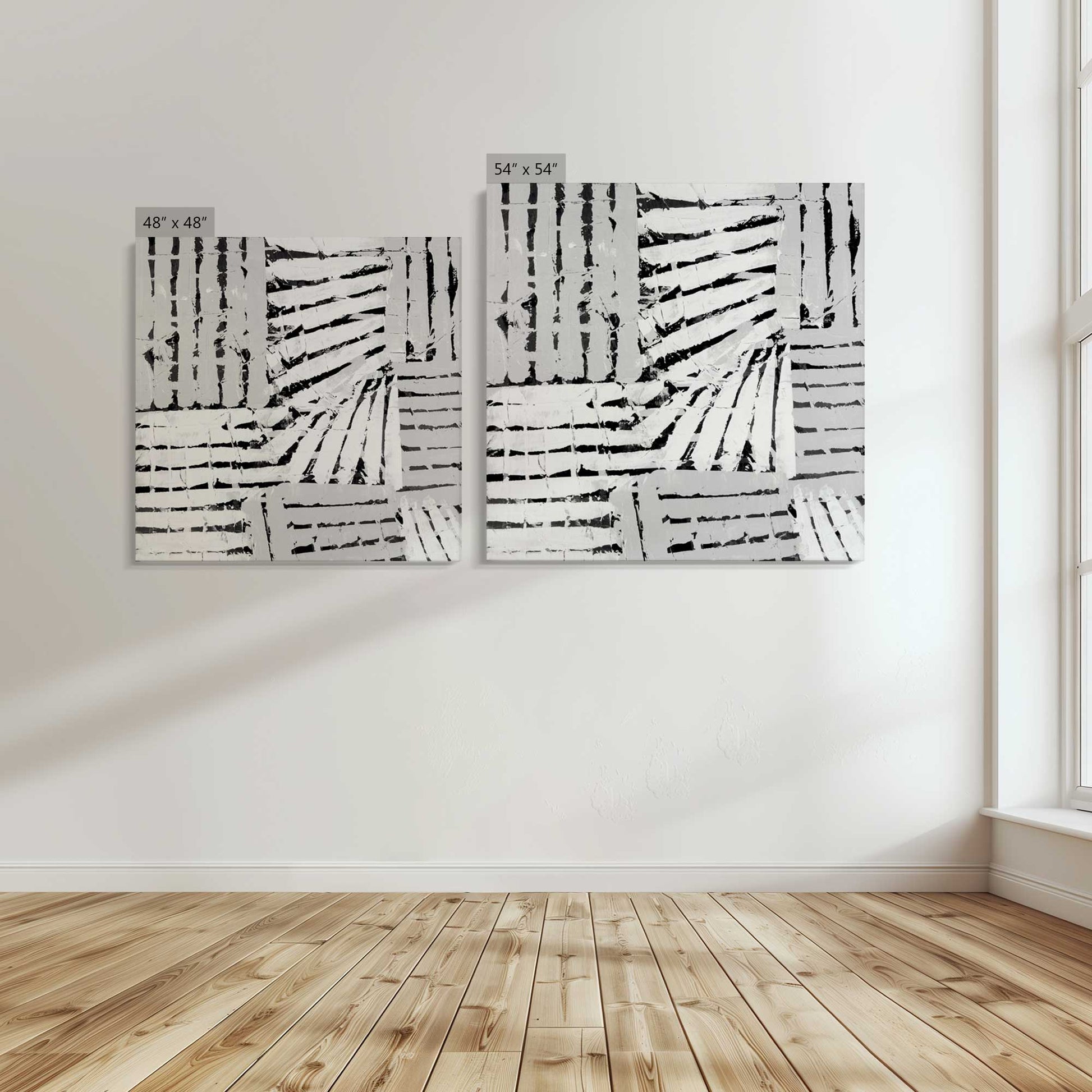 [Color:Stretched Canvas], Image showing the size comparisons