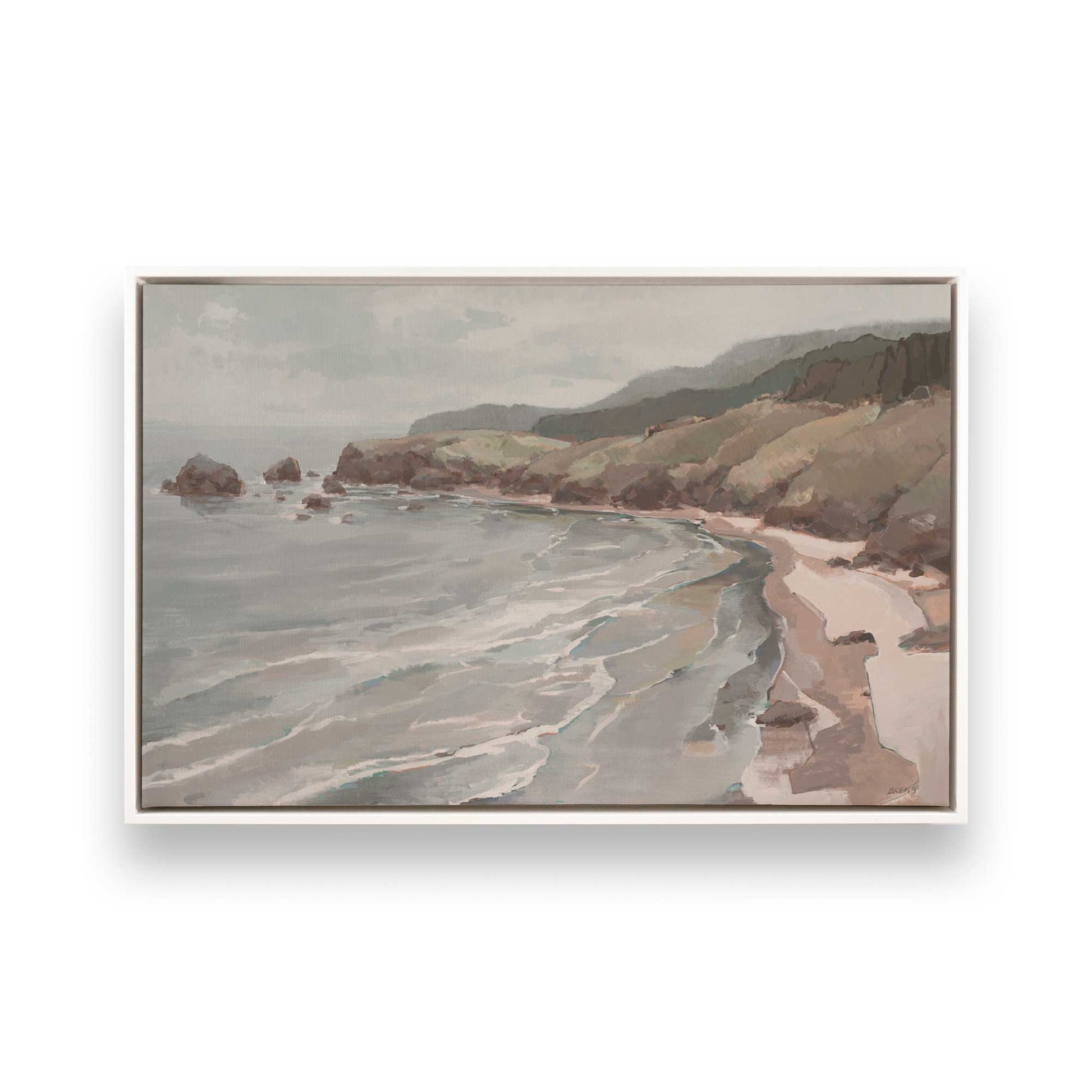 [Color:Opaque White], Picture of art in a White frame